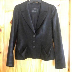 All Saints Spitalfields Blazer/Suit Jacket Womens Size 10 Black/Gray stripes